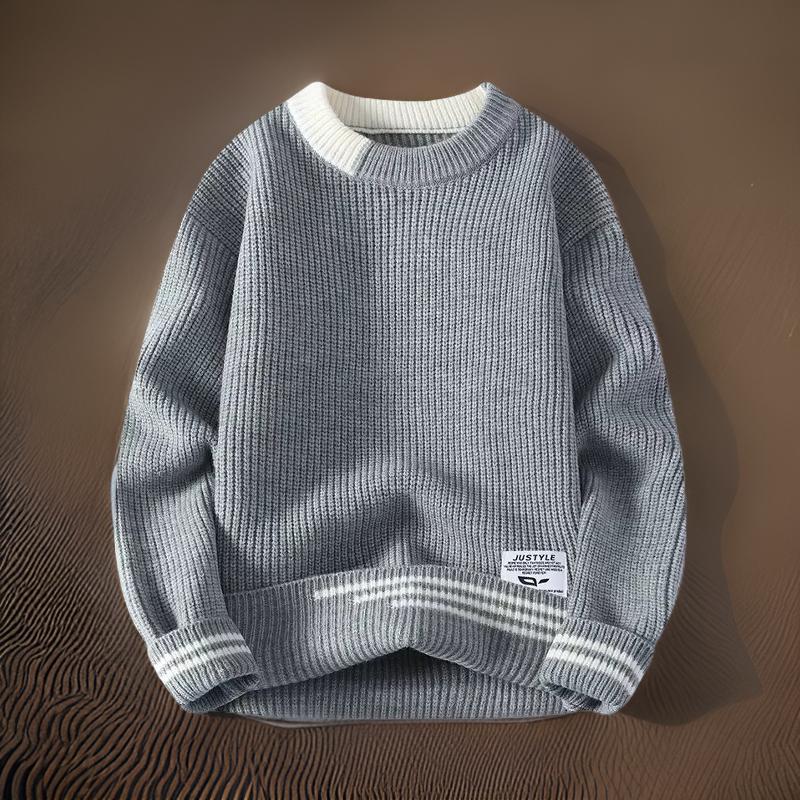 Honoré | Pull rayé à col rond et coupe décontractée pour homme - Image 2