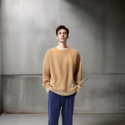 Honoré | Pull rayé à col rond et coupe décontractée pour homme - Image 7