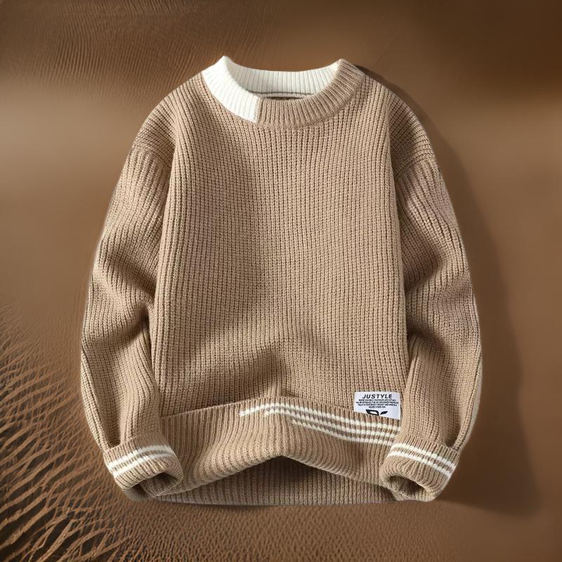 Honoré | Pull rayé à col rond et coupe décontractée pour homme - Image 3