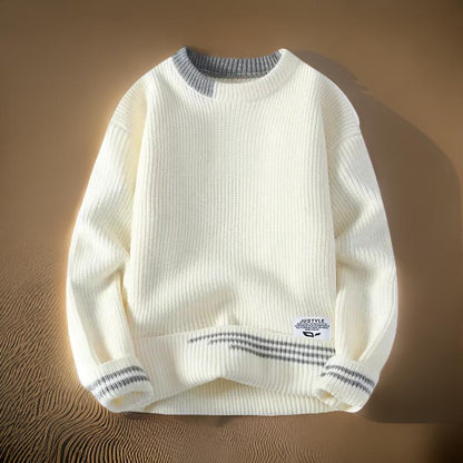Honoré | Pull rayé à col rond et coupe décontractée pour homme - Image 4