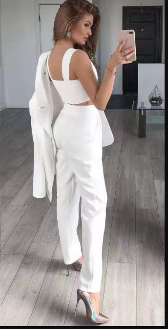 Image of Brita | Dame Cropped Blazer Sæt