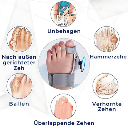 BunionEase Justerbare Lindre Støtter | Hallux Valgus Korrigerer