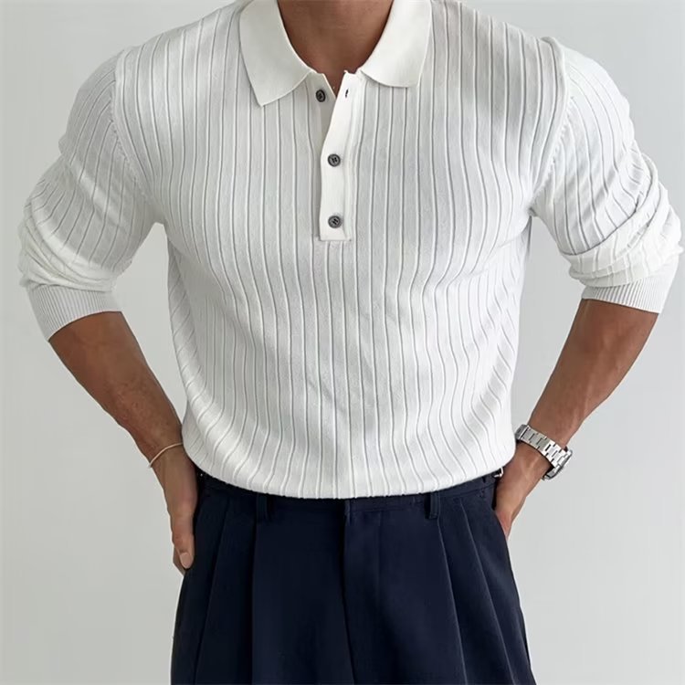 Sidney | Polo Homme Coupe Slim Côtelé - Image 1