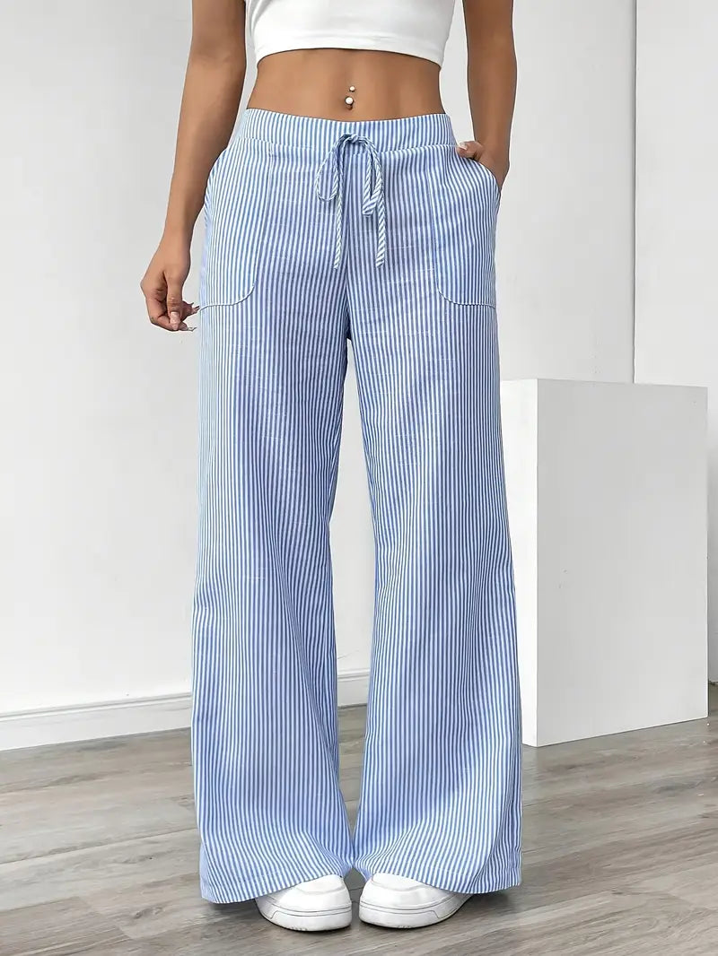 Véronica | Pantalon rayé élégant avec poches pour un confort stylé - Image 3