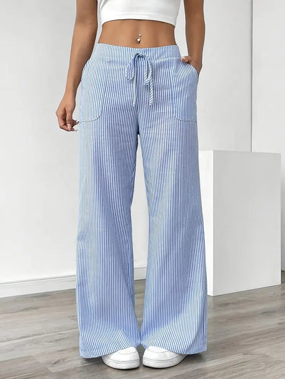 Véronica | Pantalon rayé élégant avec poches pour un confort stylé - Image 3