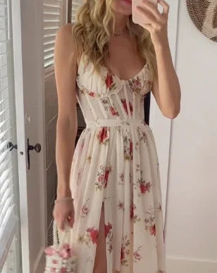 Carla | Élégante robe midi drapée avec jupe fluide pour femmes - Image 2