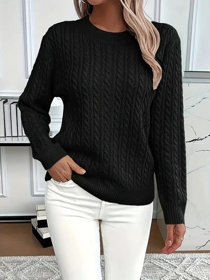 Amélie | Pull Femme Tricot Câble Manches Longues - Image 4
