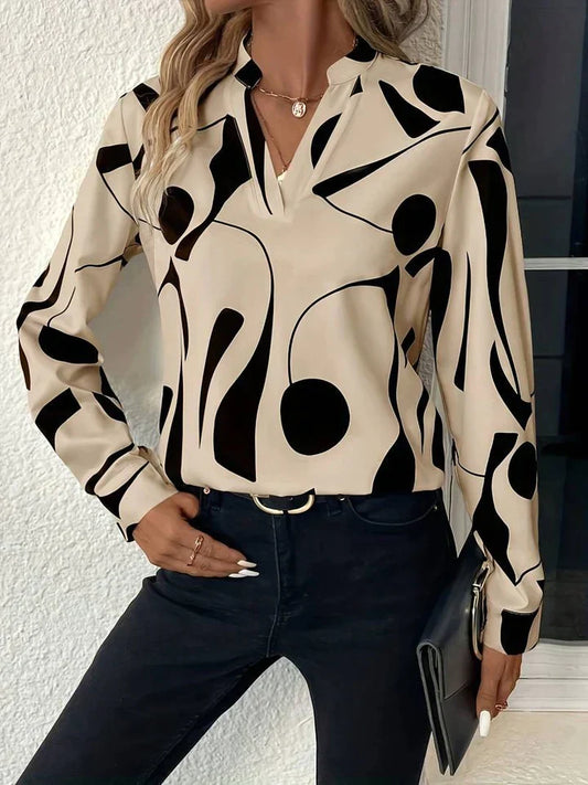 Tania | Chemisier Imprimé à Manches Longues pour Femme - Image 1