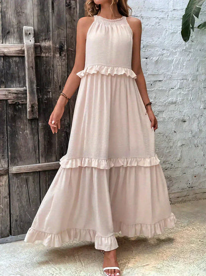 Brigitte | Robe sans manches élégante à bordures à volants pour toutes les occasions - Image 5