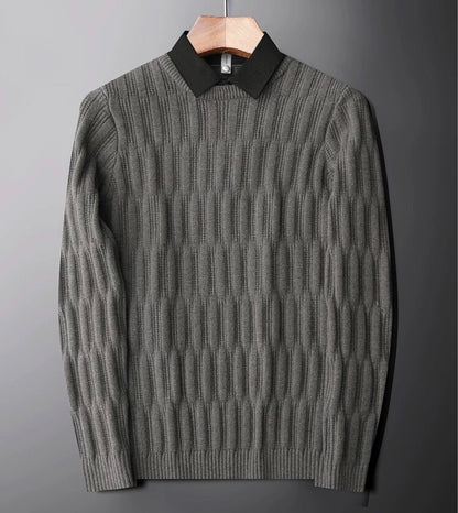 Lyès | Pull Homme Col Rond Boutonné - Image 2
