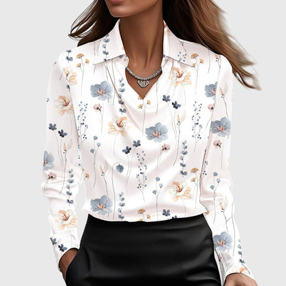 Image of Carina | Dame Cowl Neck Langærmet Bluse