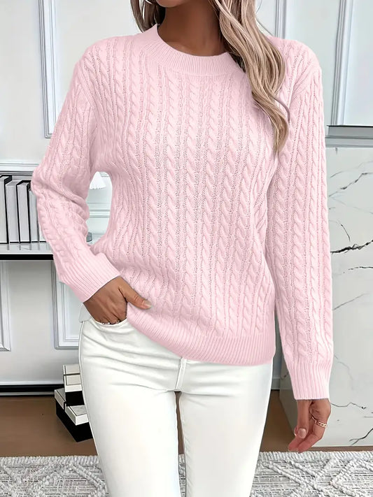 Amélie | Pull Femme Tricot Câble Manches Longues - Image 1