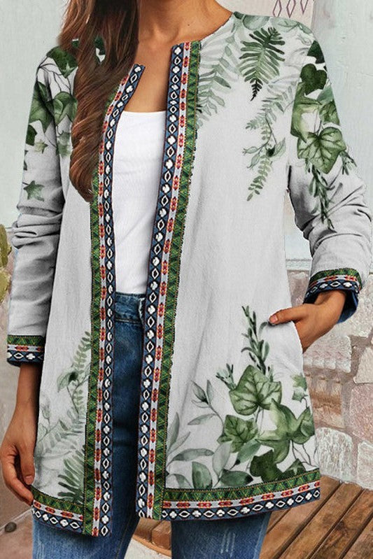 Mallaury | Cardigan Floral Ouvert Femme - Image 1
