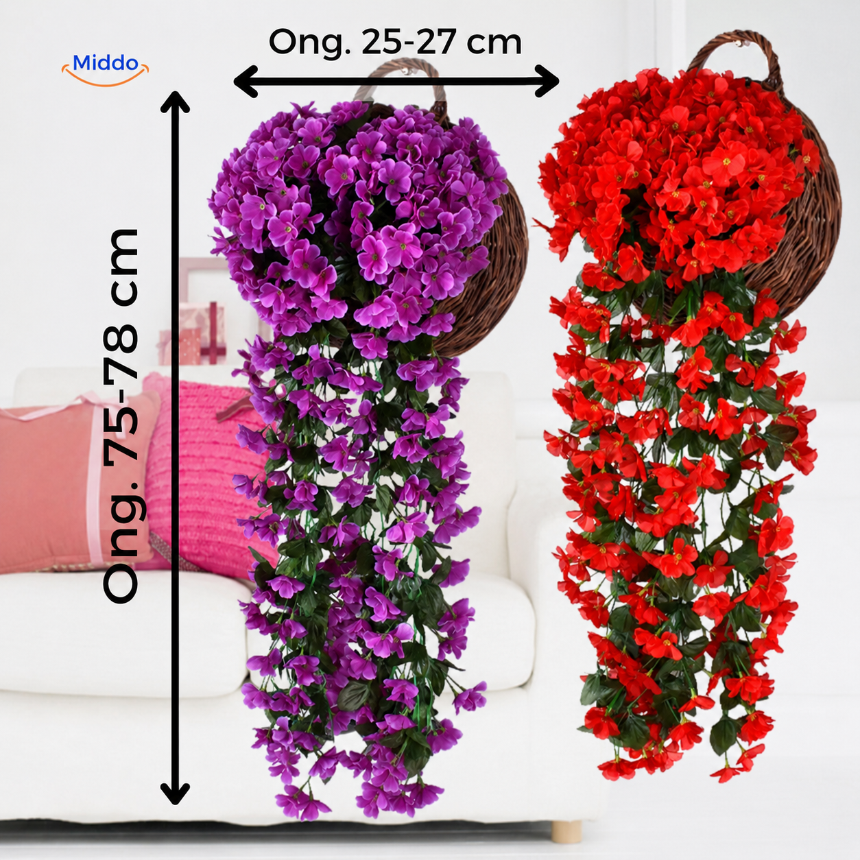 Charmende Orkide Cascade | Kunstige Blomster til Enhver Lejlighed og Sæson