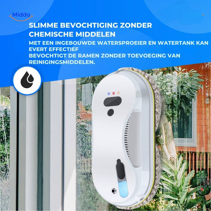 CleanSweep™ Vinduesrobot | Automatisk rengøring med sensorer & vand spray eller separate puder.