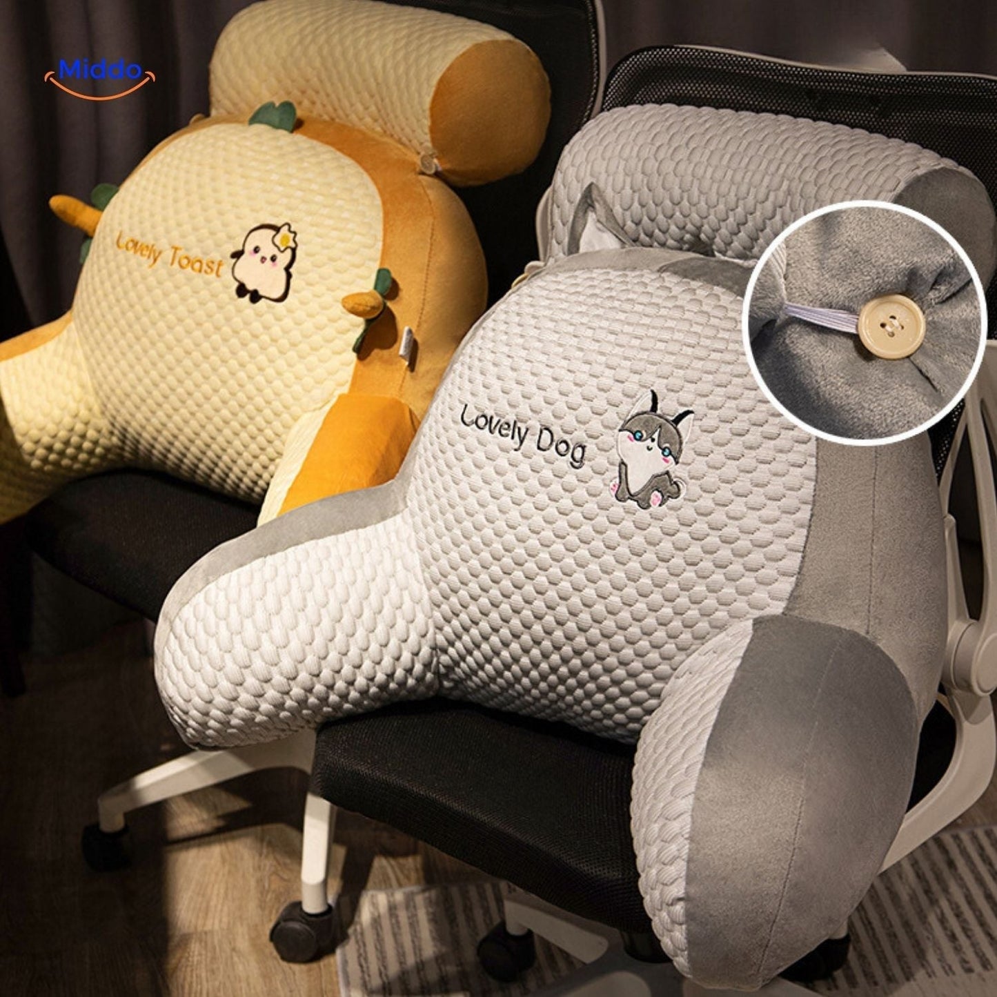 ComfyBack™ Rygstøttepude | Blød Lændepude til Sofa & Seng