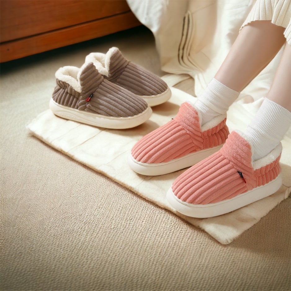 CozyComfort™ Terapeutiske Fluffy Fleece Vinter Sutsko | 1+1 GRATIS