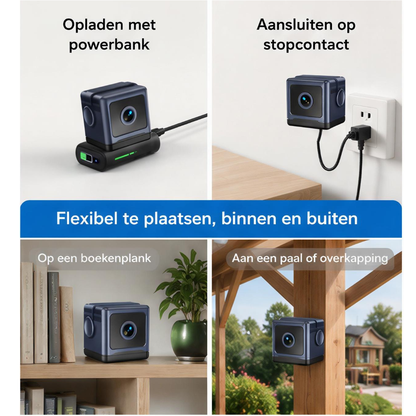 CubeCam™ | 100% Trådløs Sikkerhed Uden Besvær