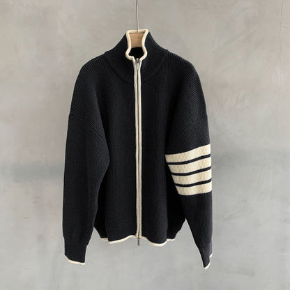 Kylian | Pull zippé côtelé pour homme - Image 1