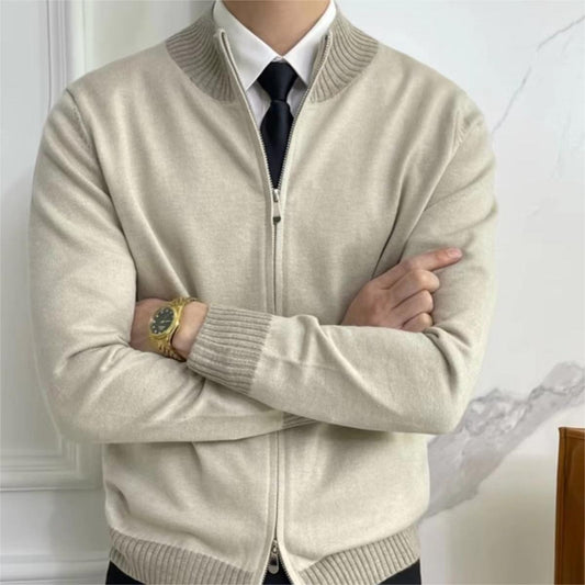 Tanguy | Pull zippé en maille côtelée pour homme - Image 1