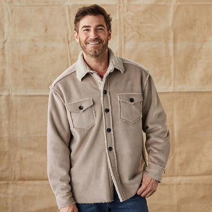 Redwan | Veste chemise en velours côtelé boutonnée pour homme - Image 3