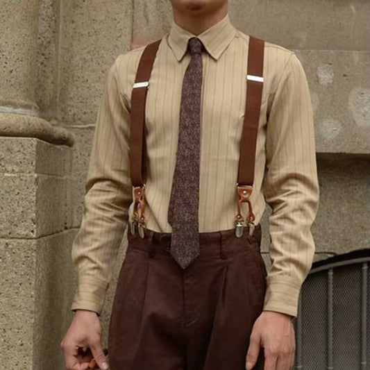 Akim | Chemise à Manches Longues Boutonnée Rayée pour Homme - Image 1