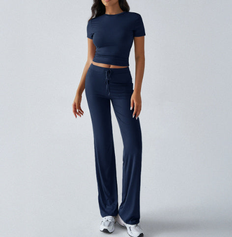 Image of Dagny | Dame Cropped Bukser med Brede Ben Sæt