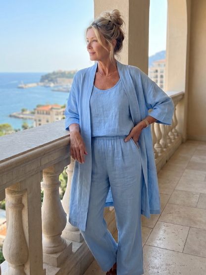 Dame cropped kimono bukse sæt