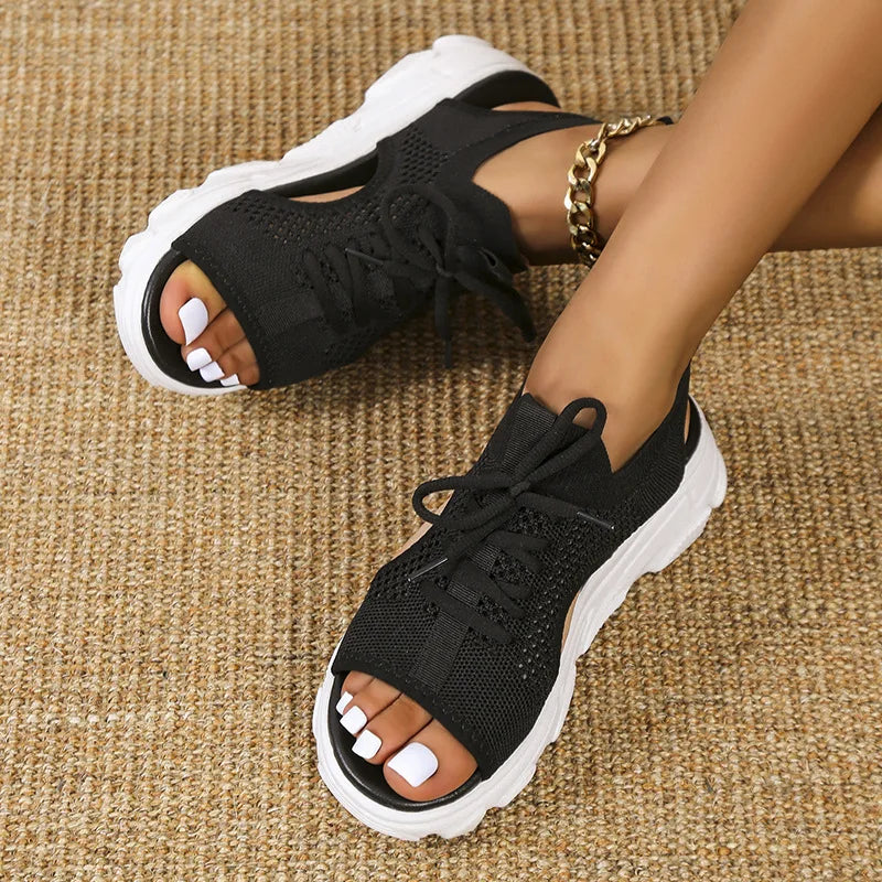 Dame Ortostatisk Platform Sandaler