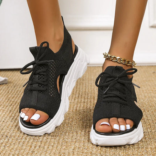 Dame Ortostatisk Platform Sandaler