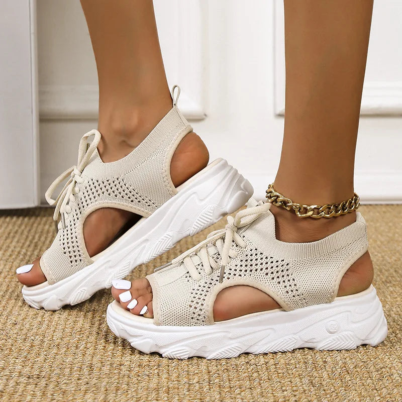 Dame Ortostatisk Platform Sandaler