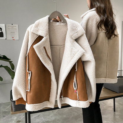 Émilie | Veste Aviateur Femme en Sherpa - Image 3