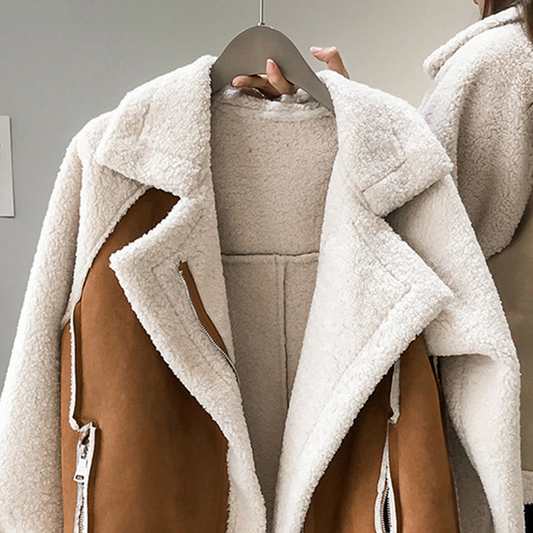 Émilie | Veste Aviateur Femme en Sherpa - Image 2