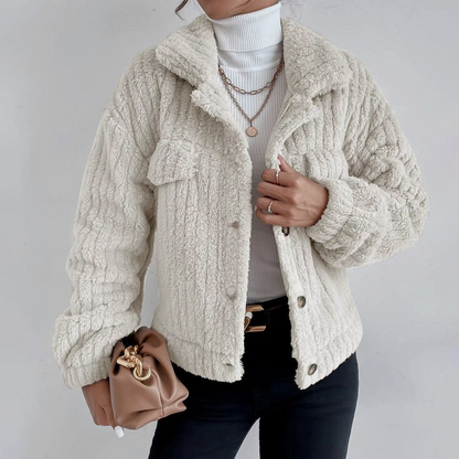 Élise | Veste Femme Boutonnée Coupe Décontractée - Image 3
