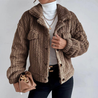 Élise | Veste Femme Boutonnée Coupe Décontractée - Image 4