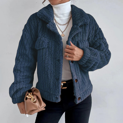 Élise | Veste Femme Boutonnée Coupe Décontractée - Image 5
