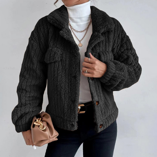 Élise | Veste Femme Boutonnée Coupe Décontractée - Image 1