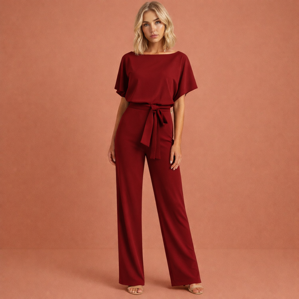 Damer Elegant To-delt Sæt med Bælte til et Raffineret Look