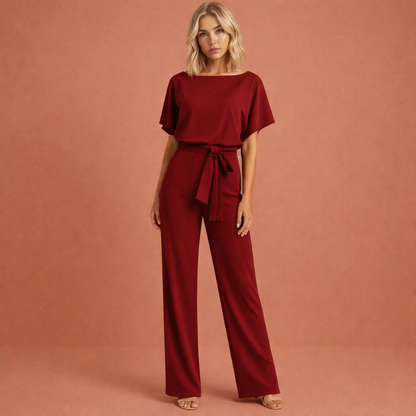 Damer Elegant To-delt Sæt med Bælte til et Raffineret Look