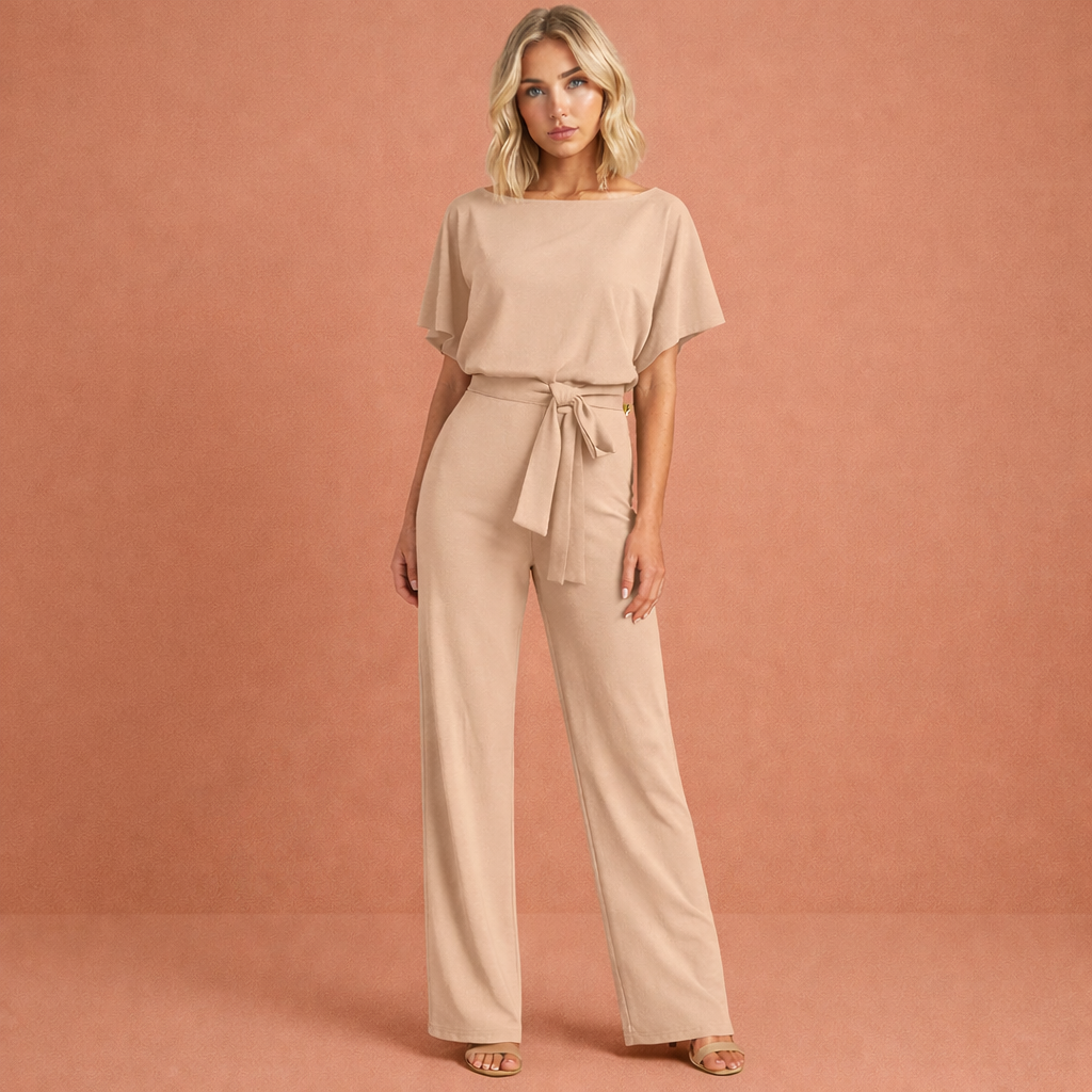 Damer Elegant To-delt Sæt med Bælte til et Raffineret Look