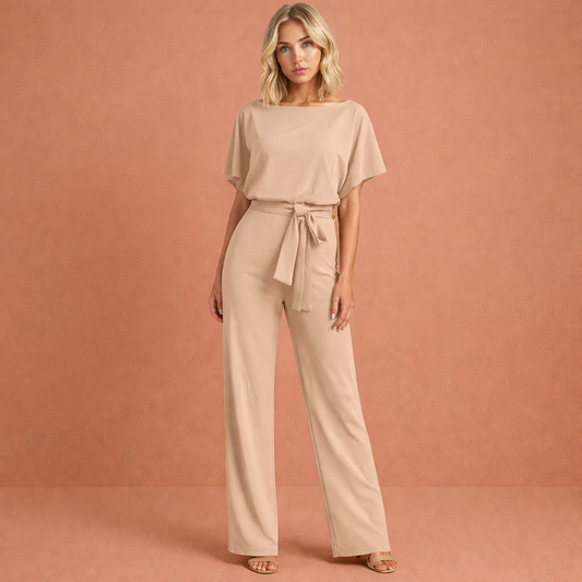 Damer Elegant To-delt Sæt med Bælte til et Raffineret Look