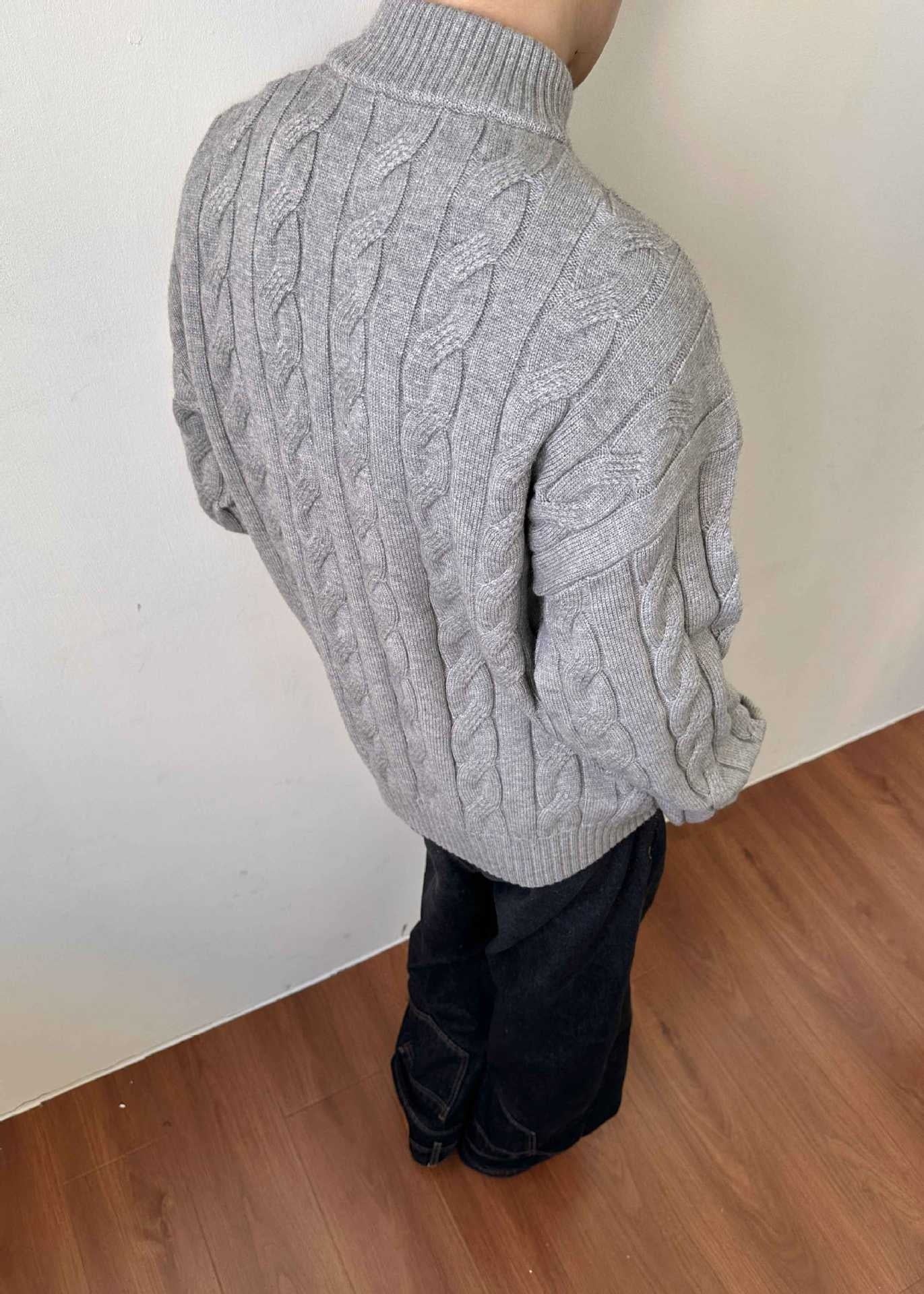 Ziyad | Pull Homme Maille Côtelée à Col Zippé - Image 3