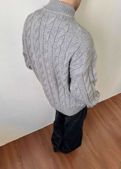 Ziyad | Pull Homme Maille Côtelée à Col Zippé - Image 3