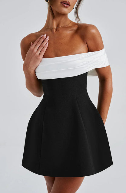Séverine | Mini robe noire élégante avec nœud chic - Image 8