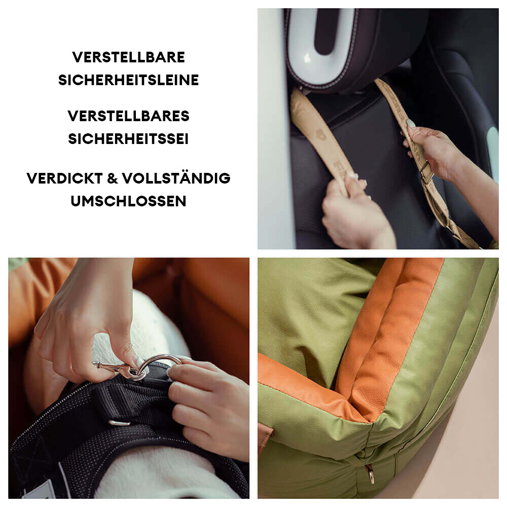 Deluxe Hundesæde til Bil - Faux Læder Komfort | Urban Voyager