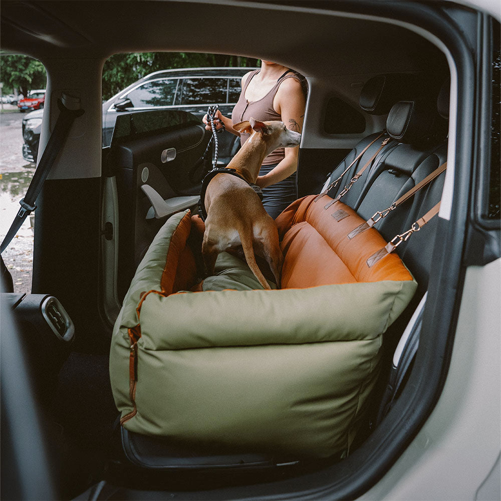 Deluxe Hundesæde til Bil - Faux Læder Komfort | Urban Voyager