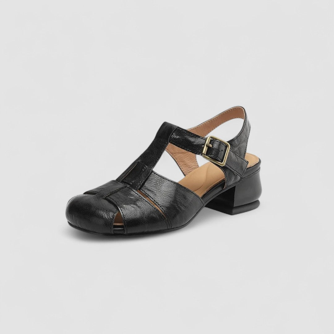 Image of Diana | Dame Sandaler med Blok Hæl og T-rem
