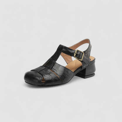 Image of Diana | Dame Sandaler med Blok Hæl og T-rem