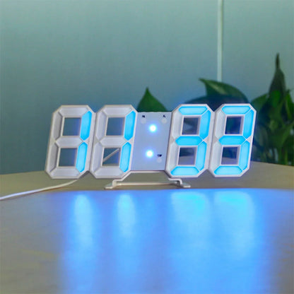 Digital 3D LED Vægur – Moderne Design med Dæmpningsfunktion og Optimal Synlighed