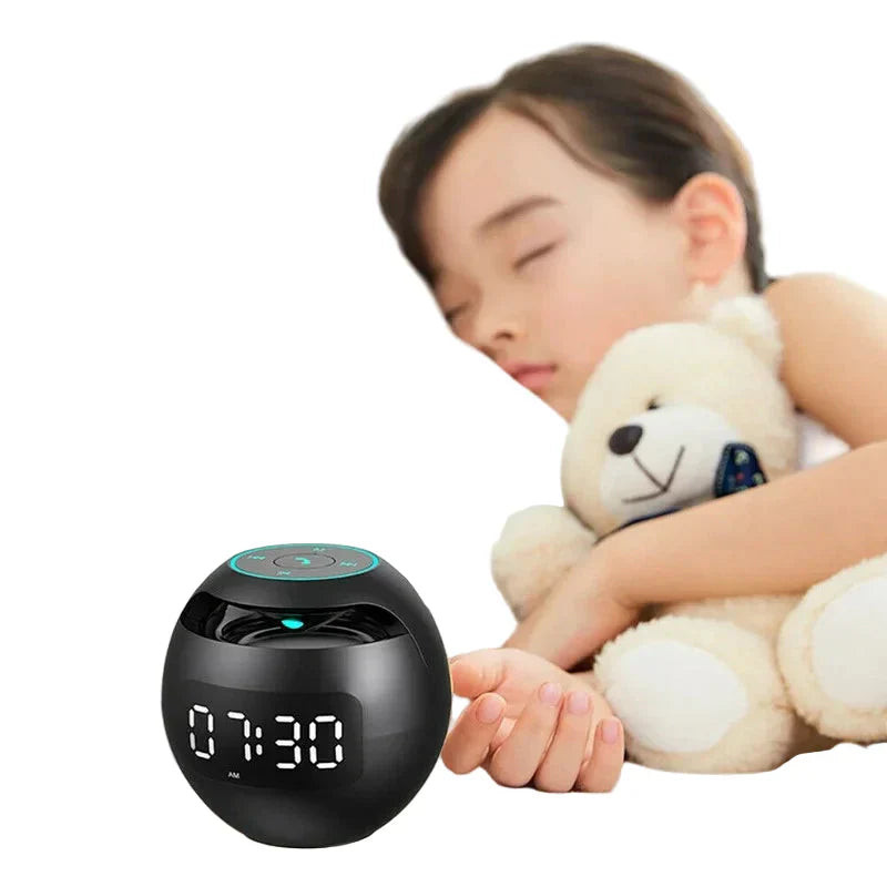 Digital LED Vækkeur med Bluetooth Højttaler & Farverigt Nattelys – Bevægelsessensor, Genopladelig, 5W Lyd